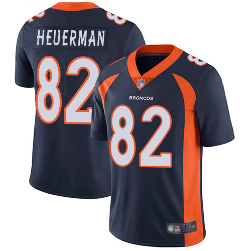 Men Denver Broncos #82 Jeff Heuerman Navy Blue Alternate Vapor Untouchable Limited Player Football NFL Jersey->denver broncos->NFL Jersey